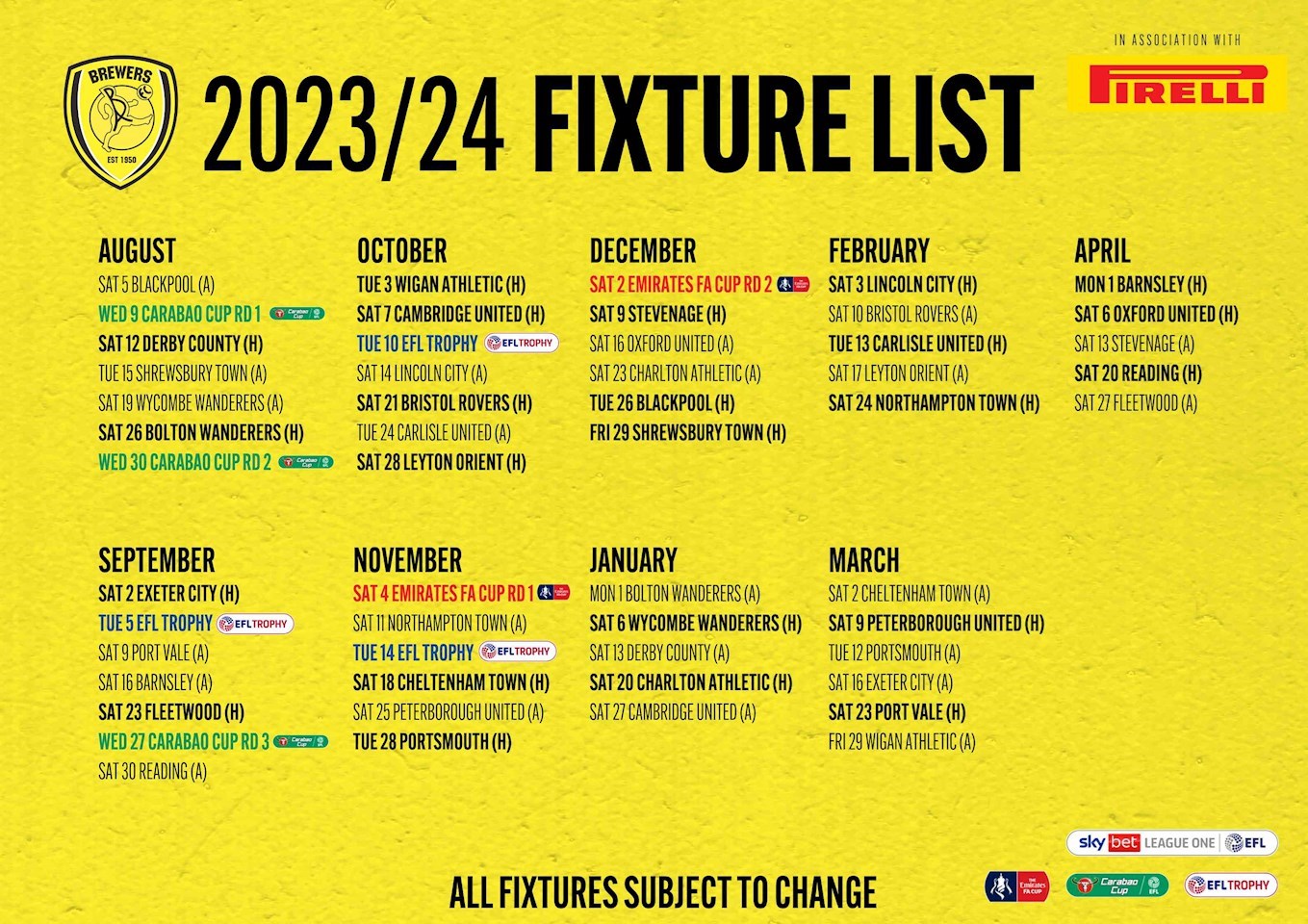 When will the 2023/24 Championship fixtures be released?