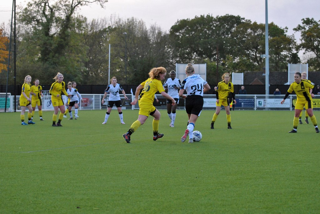 Derby County and Burton Albion in action at Mickleover FC in the FAWNL Cup