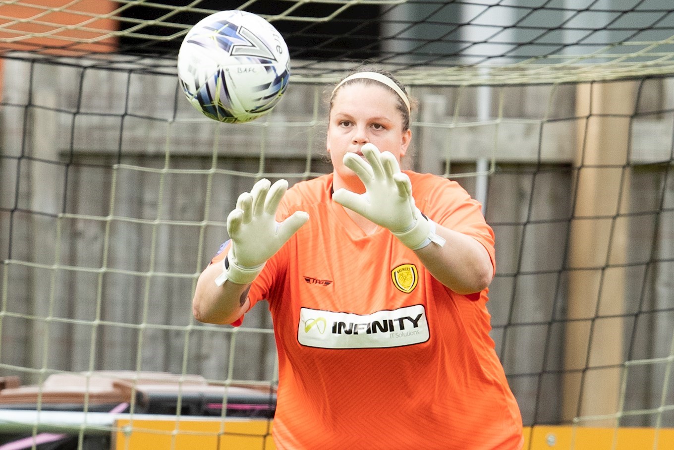 GOALKEEPER Alice Langstone makes a save in Burton Albion